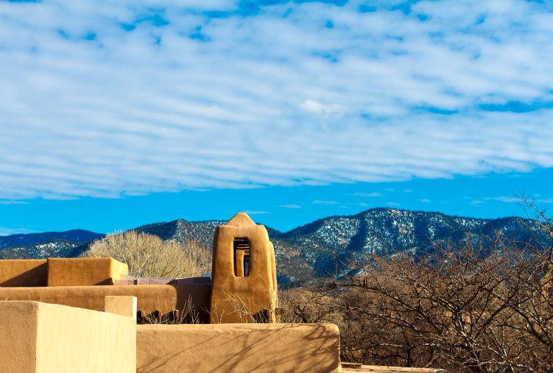 Adobe tower mountains