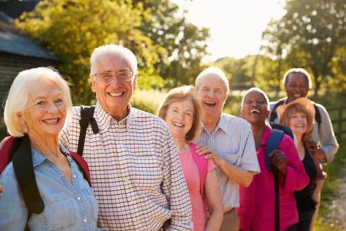 photo of seniors hiking